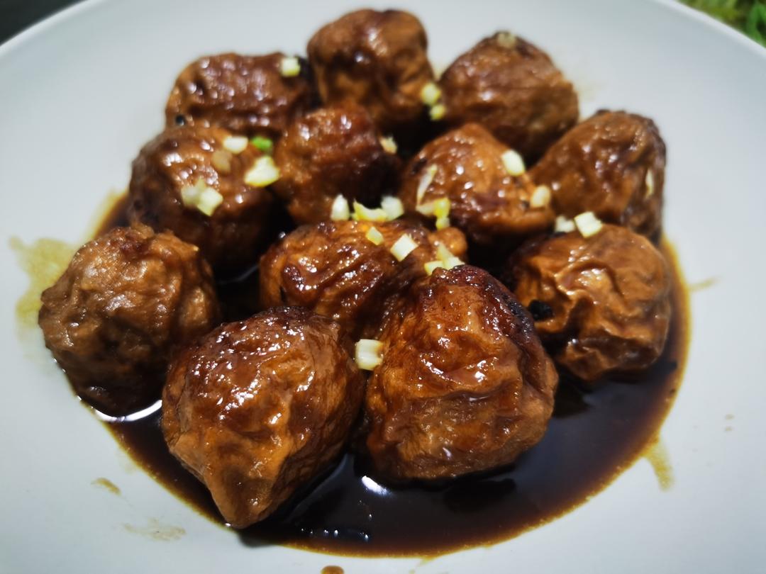 红烧油面筋塞肉