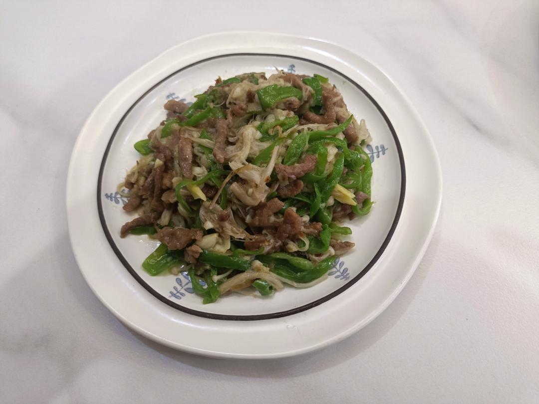 金针菇青椒肉丝