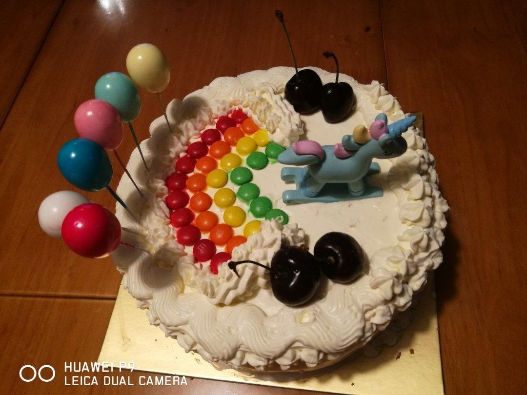 彩虹生日蛋糕