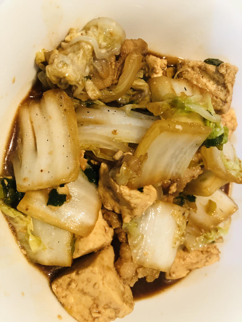 冬季最爱的家常菜！大白菜炖大豆腐或干豆腐