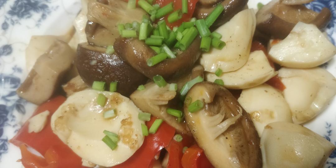 香菇山药炒蛋白片