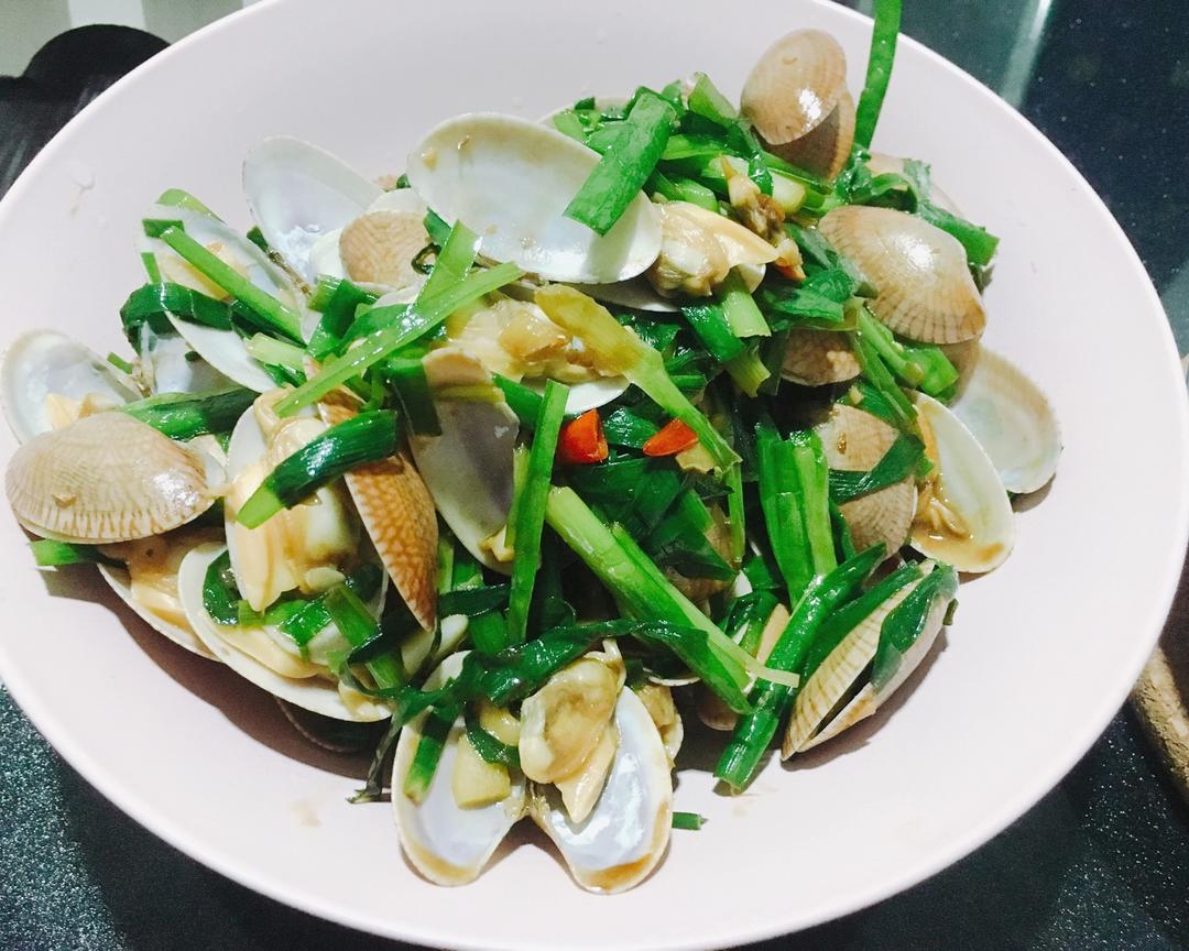 日常快速 韭菜炒花甲