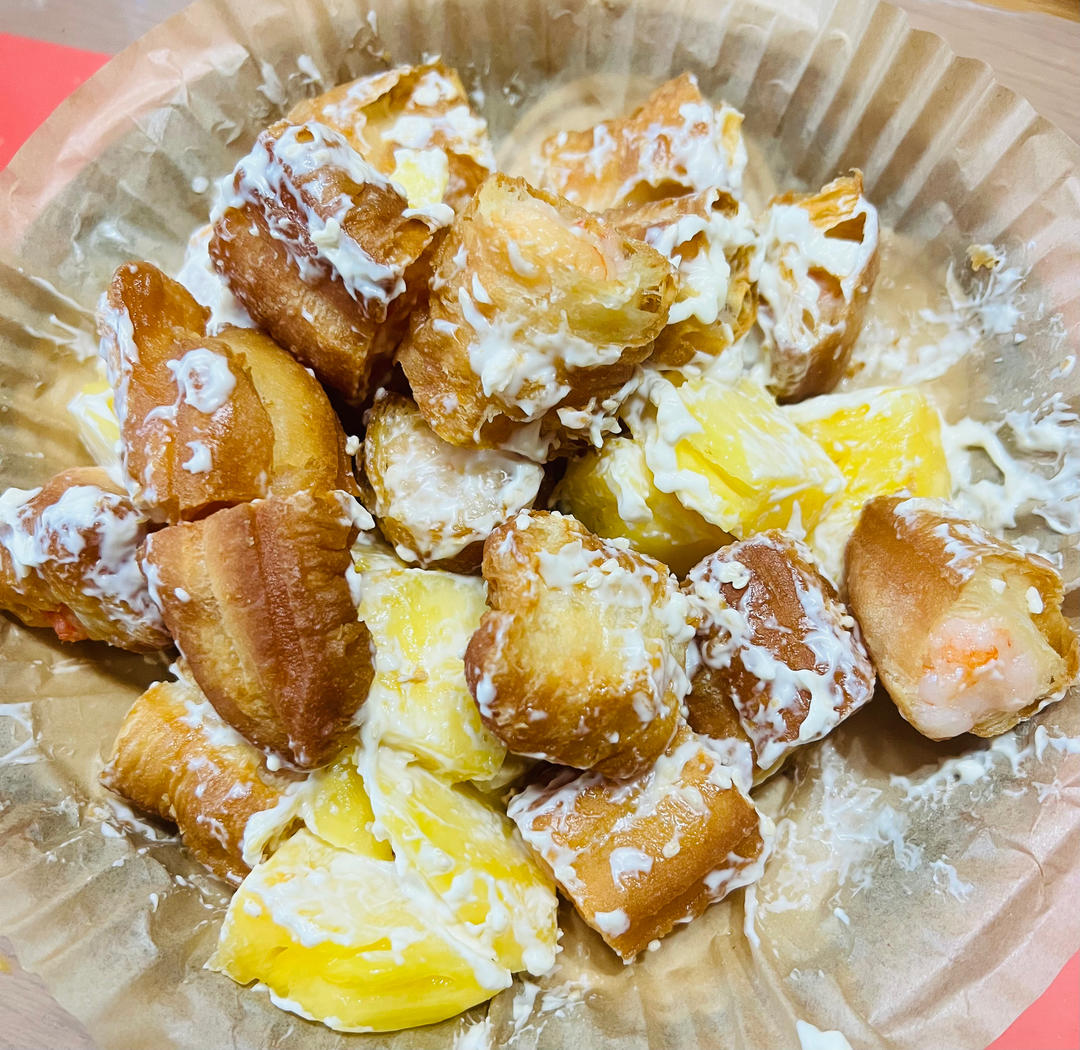 菠萝油条虾（空气炸锅版）