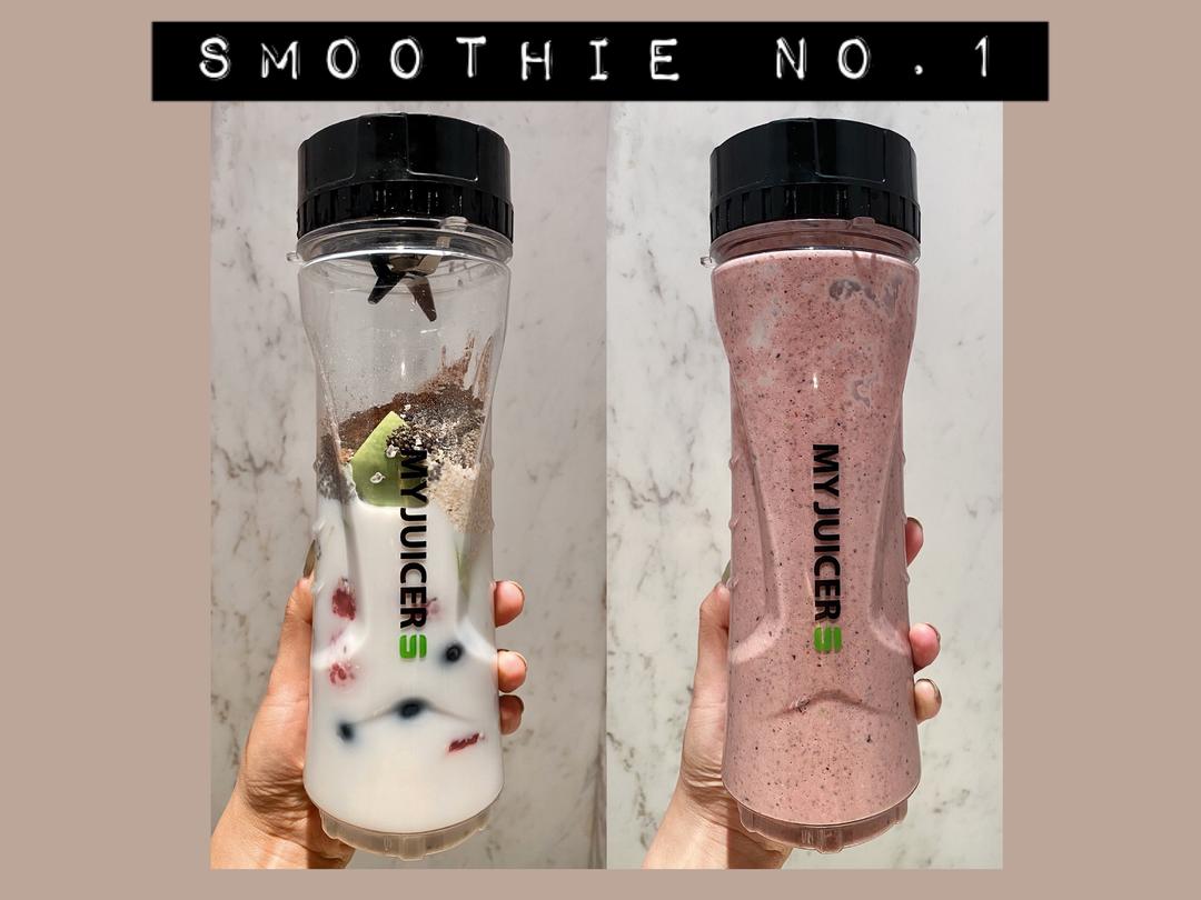 自制Smoothie果昔打卡（可可莓果椰奶） No.1的做法