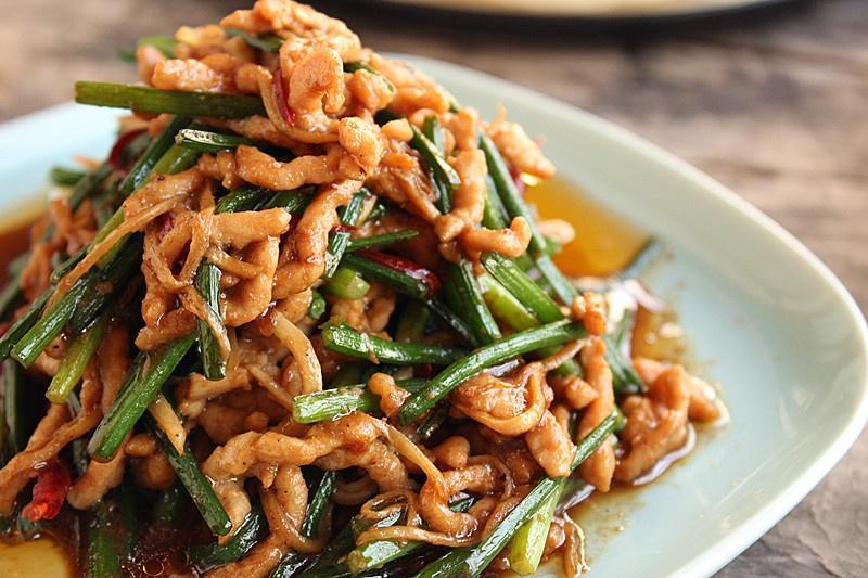 韭菜花肉丝的做法