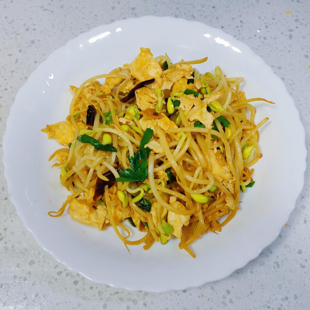 豆芽炒鸡蛋