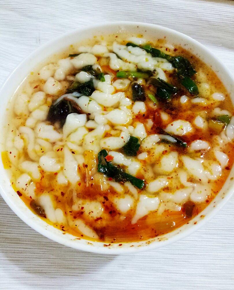 cindykim做的搅团和鱼鱼