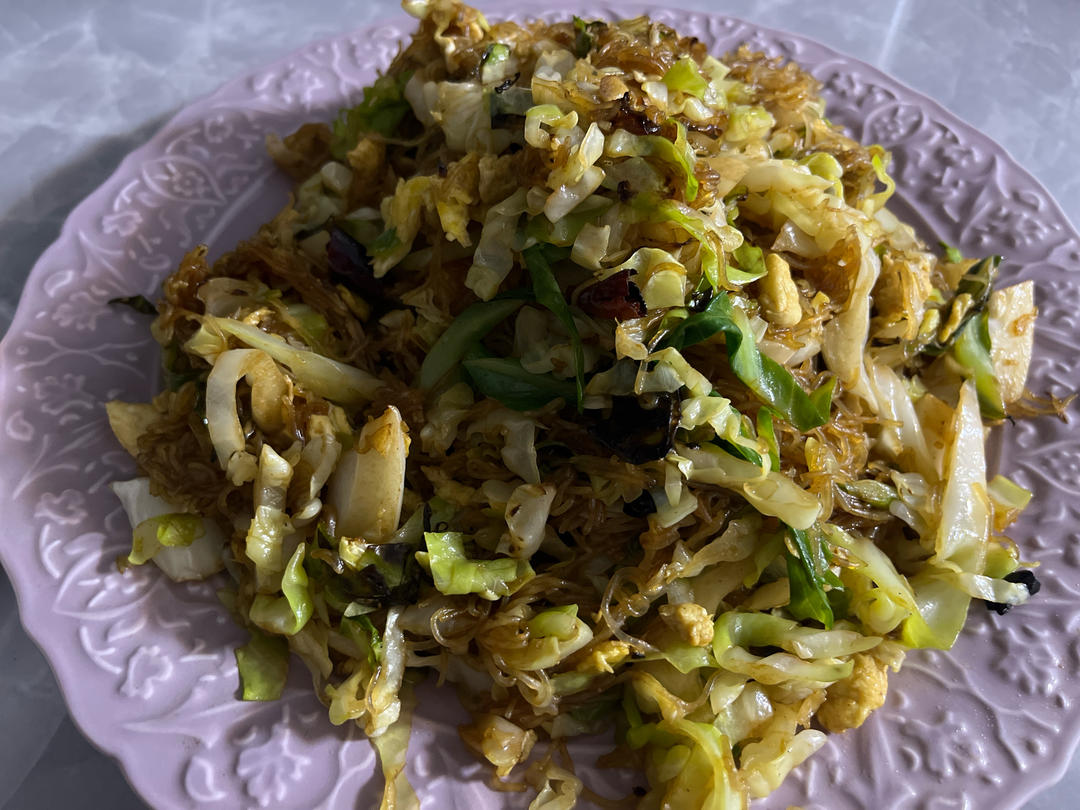 粉丝炒包菜