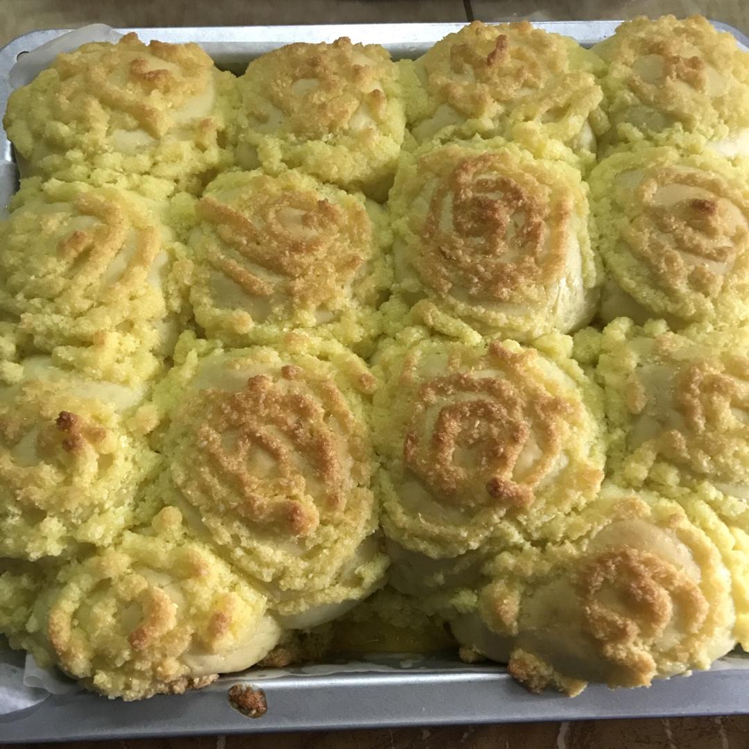 椰蓉餐包（一次发酵，玉米油版，或黄油）