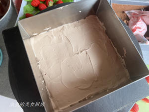 草莓巧克力方形蛋糕的做法 步骤7