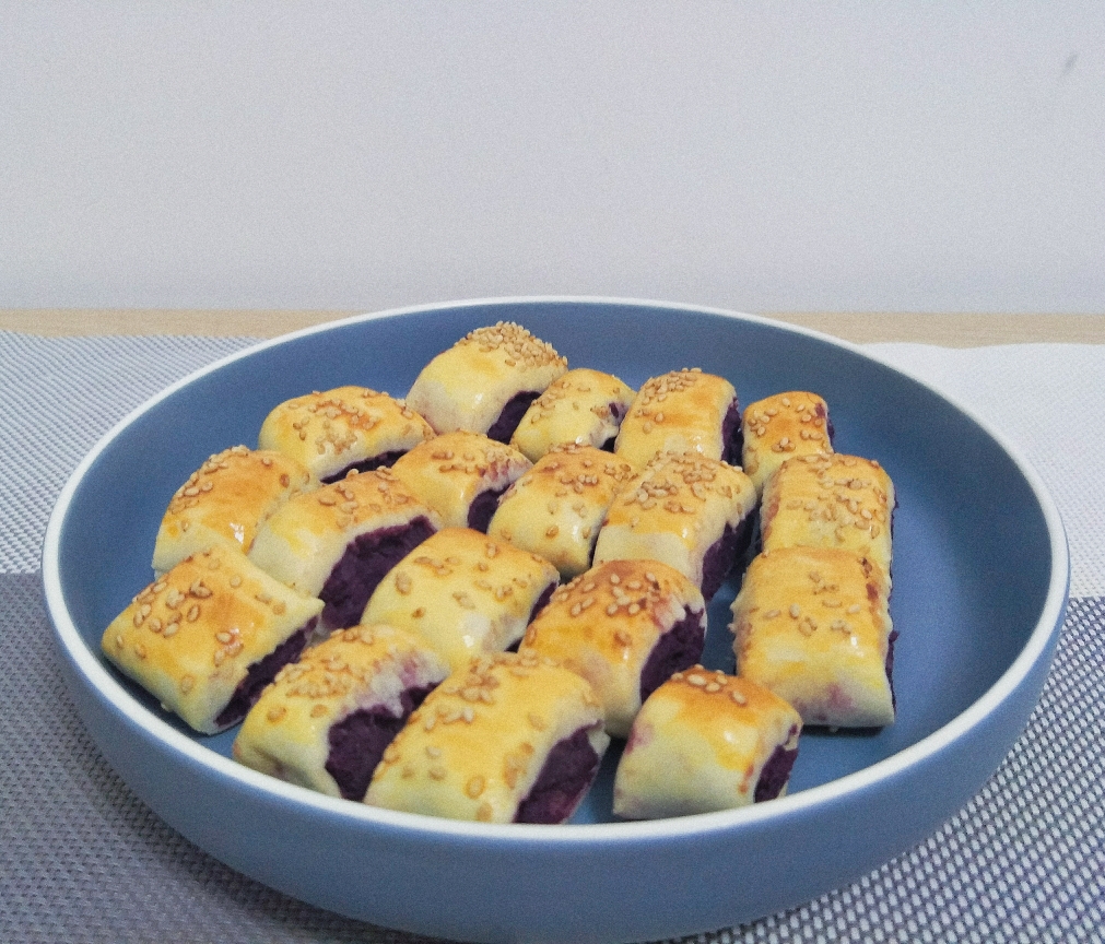 快手紫薯一口酥的做法 步骤6