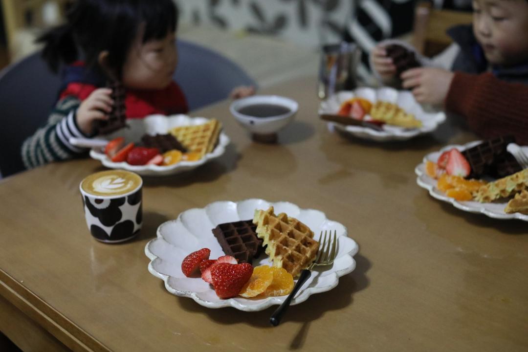 可可糯米华夫饼