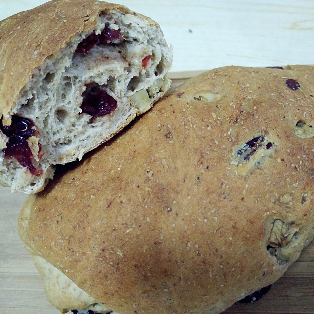 无油无糖全麦果干面包