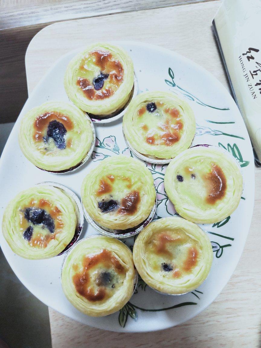 全蛋健康美味不腻的蓝莓葡式蛋挞