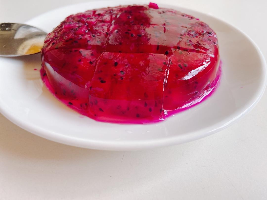 自制无添加火龙果果冻