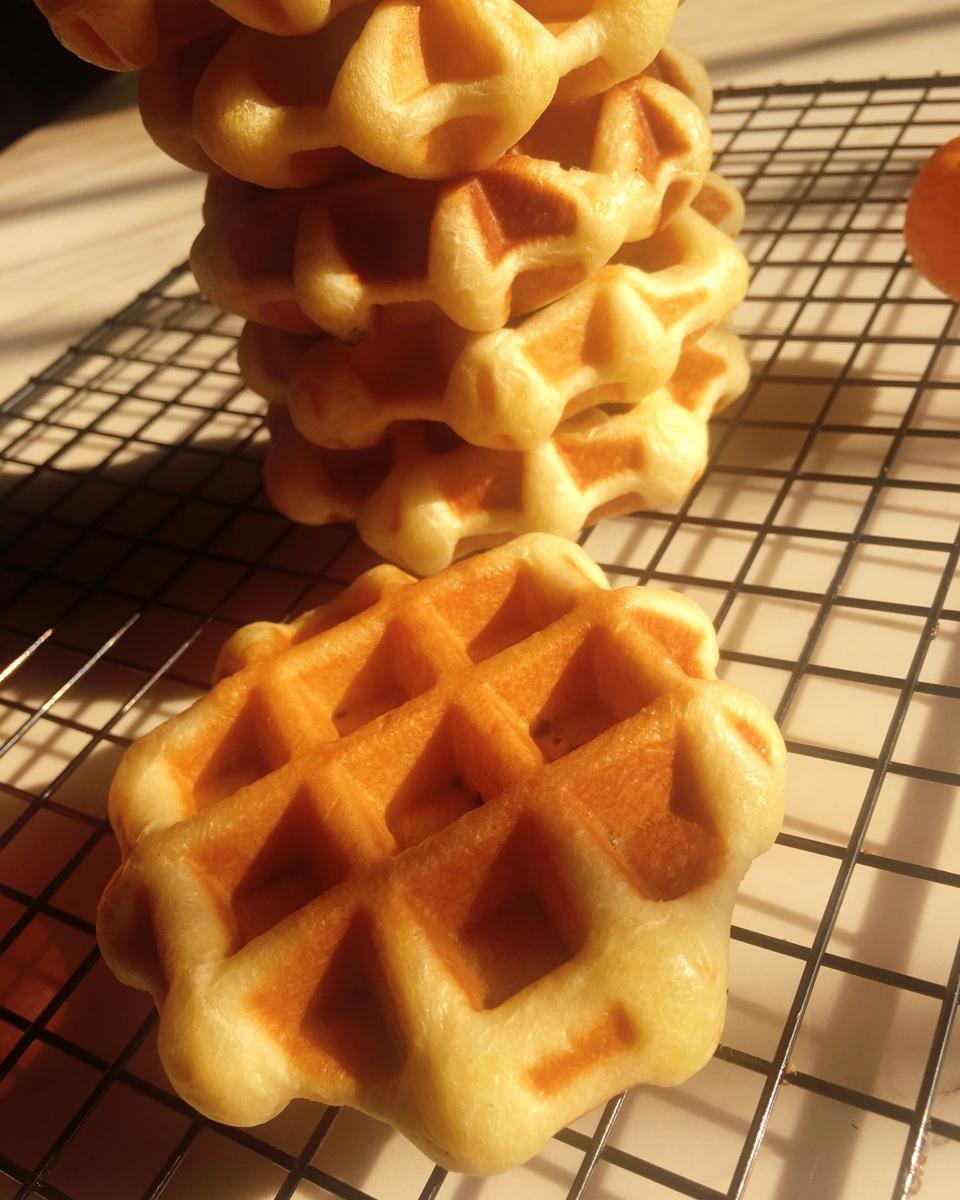 红糖麻薯华夫饼