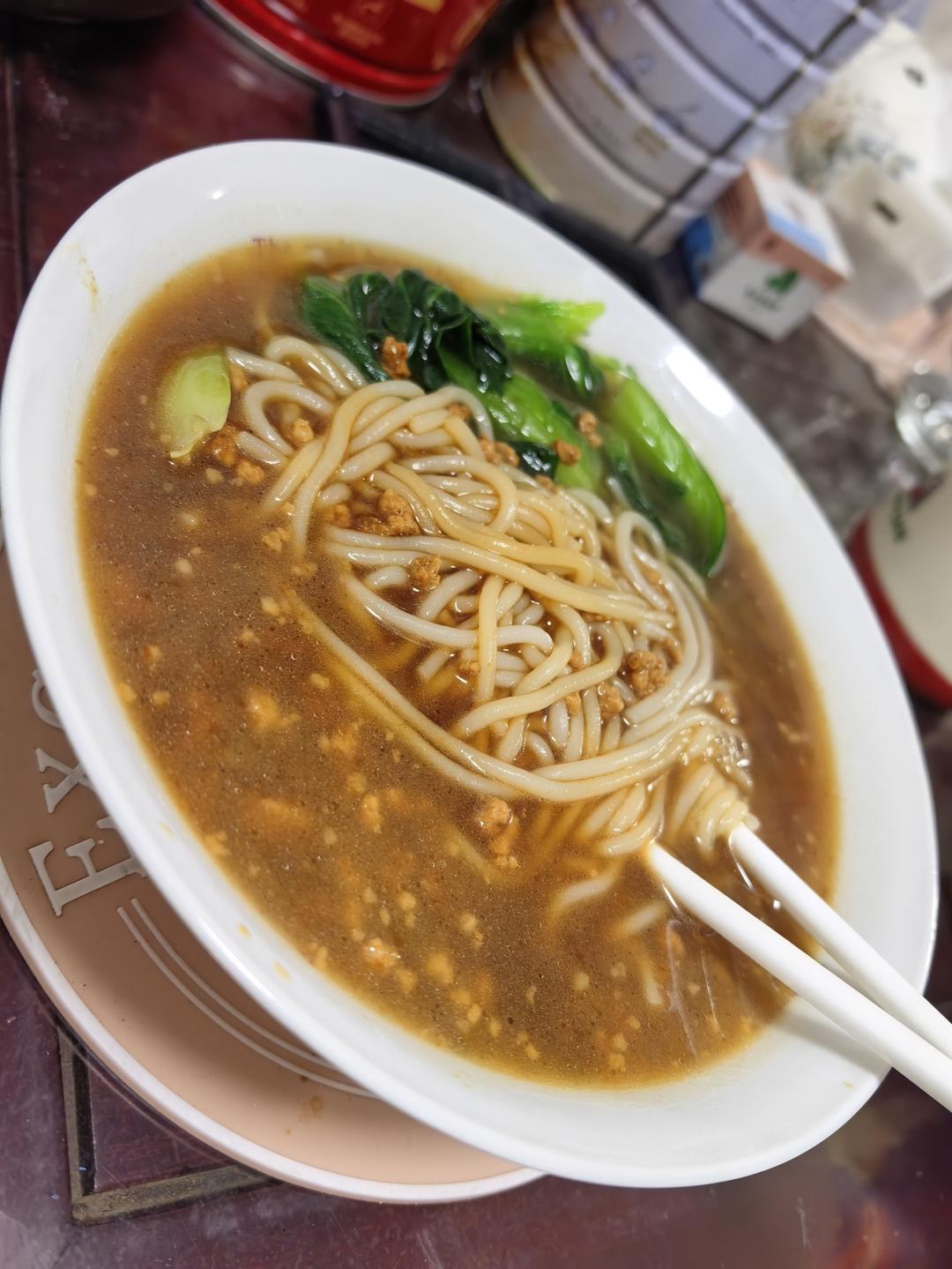 肉沫米粉！的肉沫好吃！