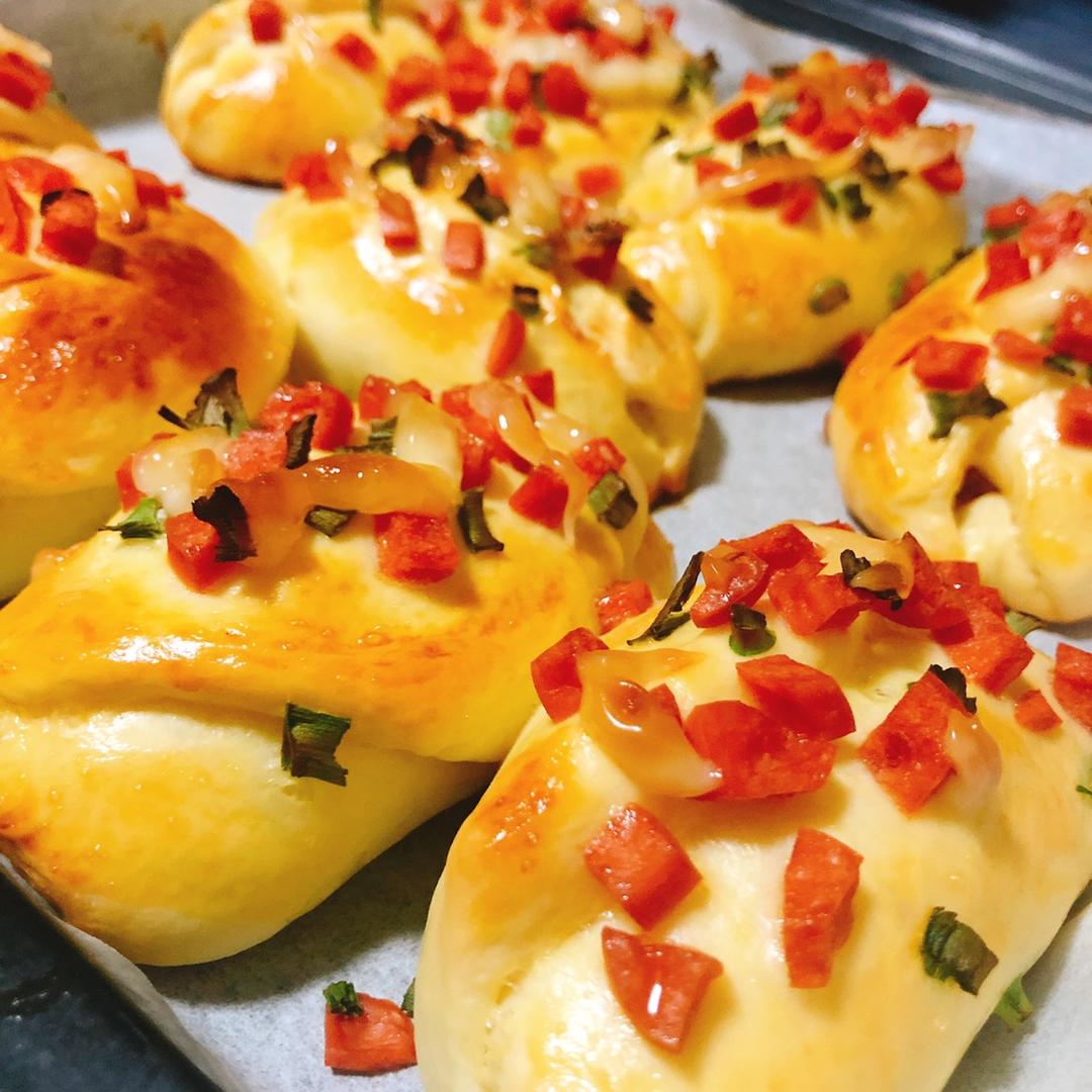 香葱火腿肉松面包