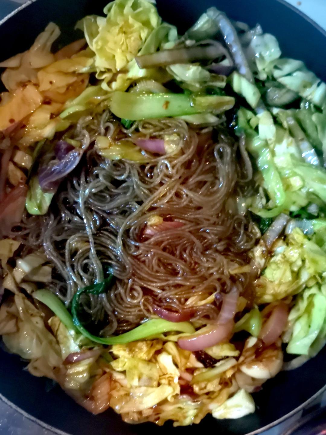 香喷喷的素炒粉的做法