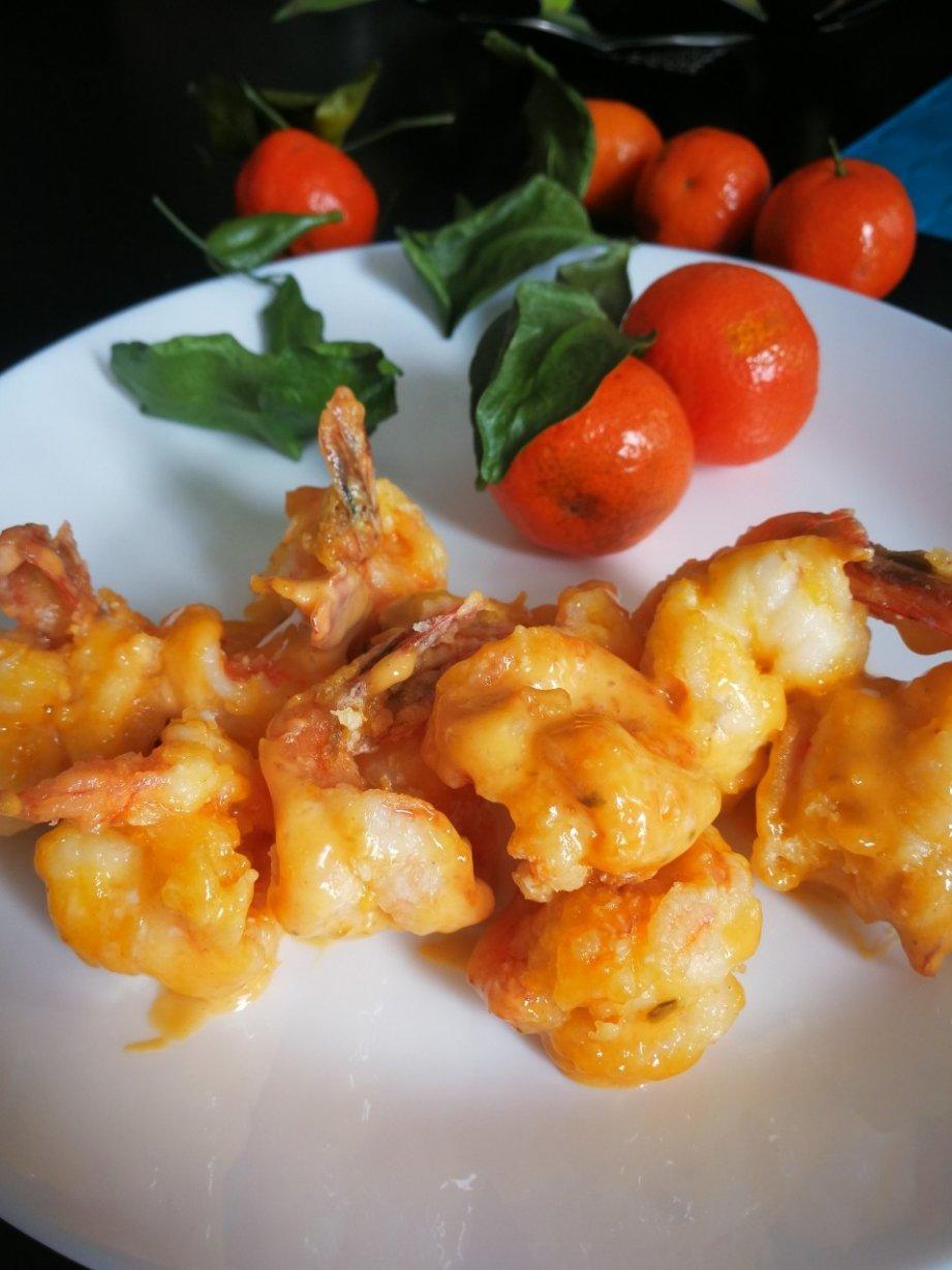 在家也能做大菜之2~“芥末虾球”