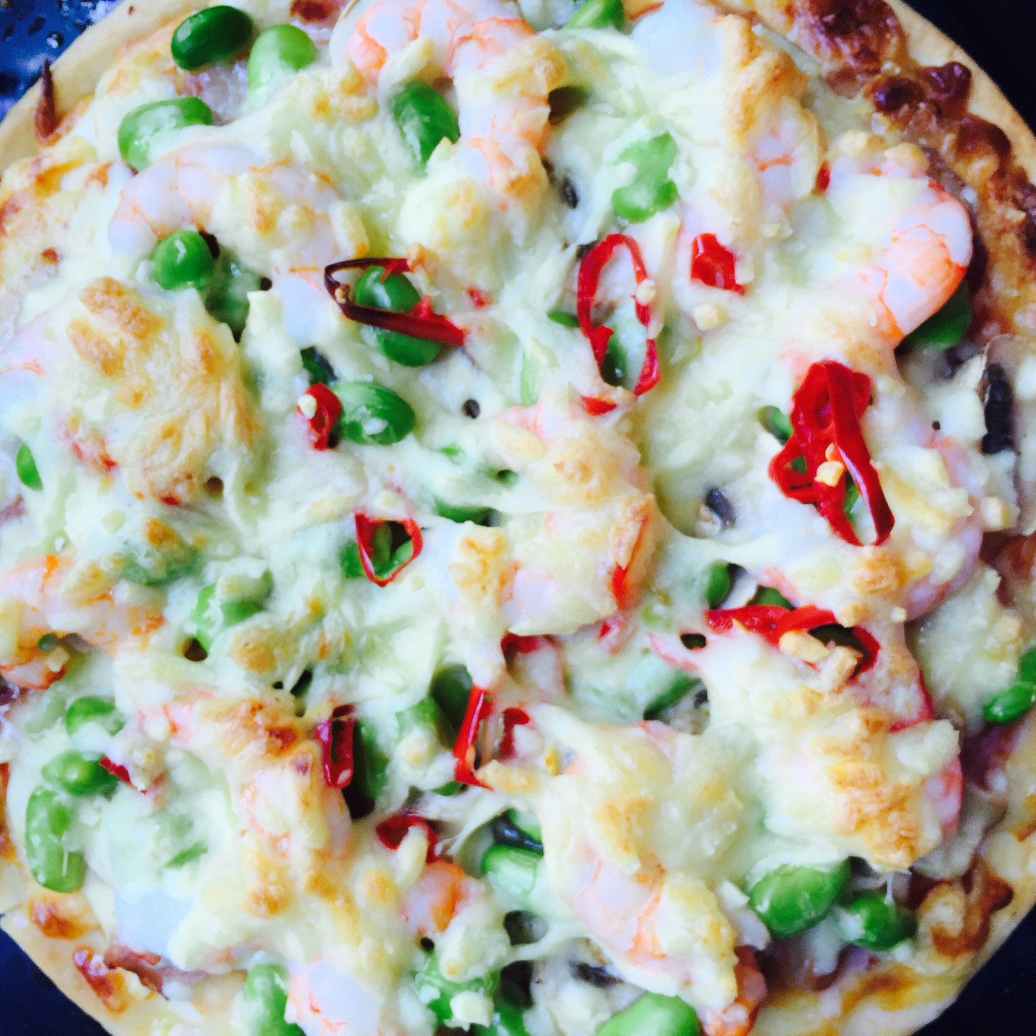 鲜虾培根薄披萨—海氏烤箱定制