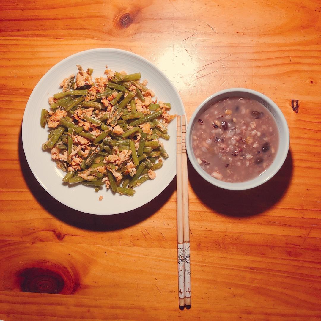 豆角炒鸡蛋