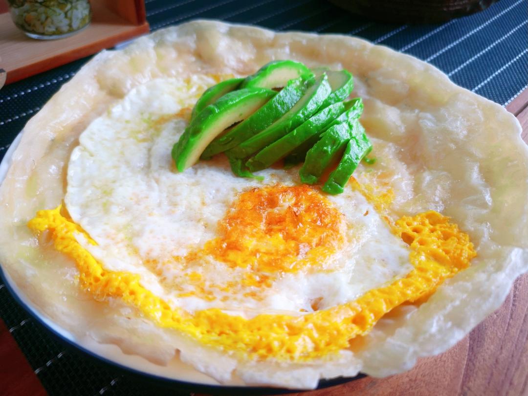超快速早餐-牛油果鸡蛋卷饼