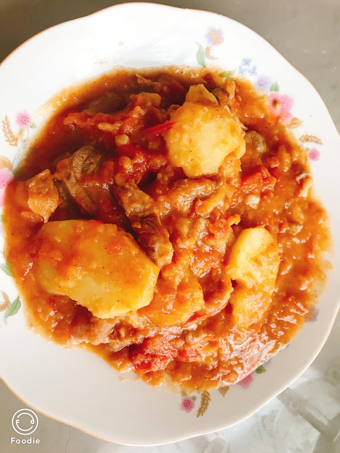 茄汁版土豆炖肉的做法