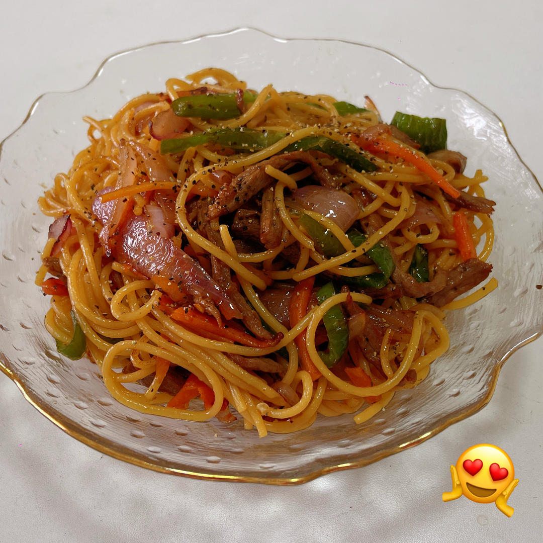 味道不输西餐厅的黑椒牛柳意面