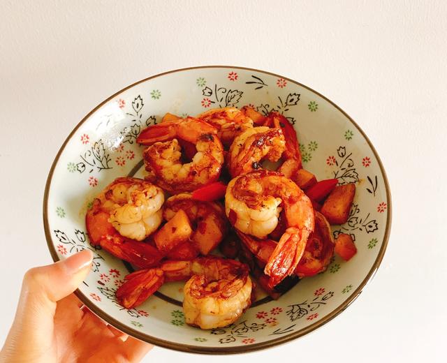 [母亲食谱]泡萝卜炒阿根廷红虾🦐Stir-fried Prawn with Pickled Radish的做法