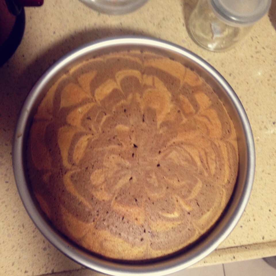 双色拉花戚风蛋糕