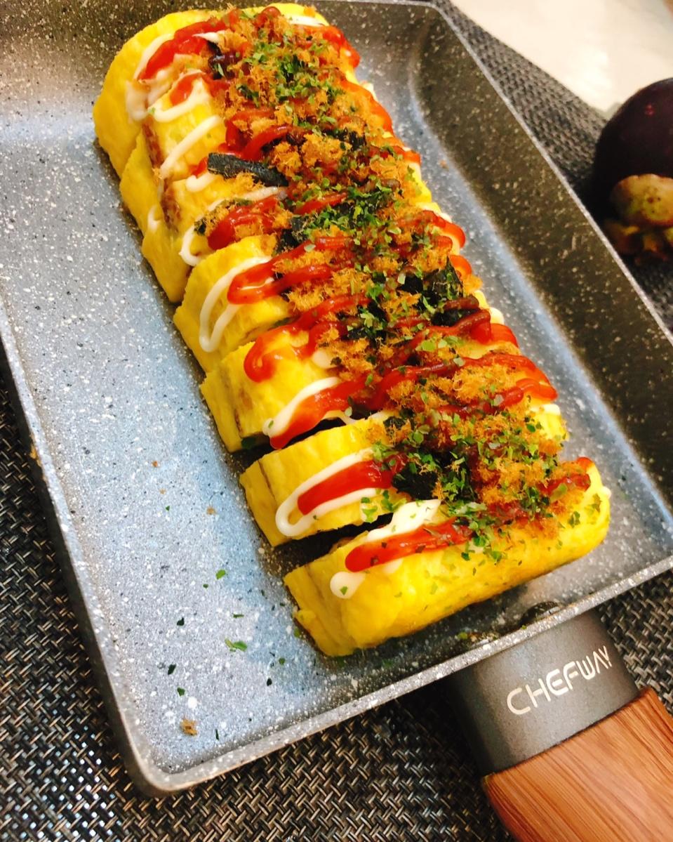 angela-dym做的芝士爆浆玉子烧 流心拉丝奶酪厚蛋烧