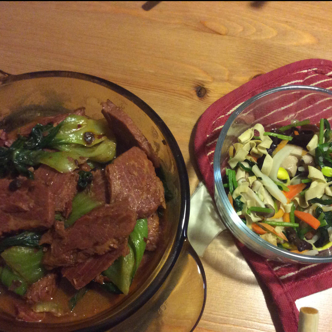 青菜烩牛肉