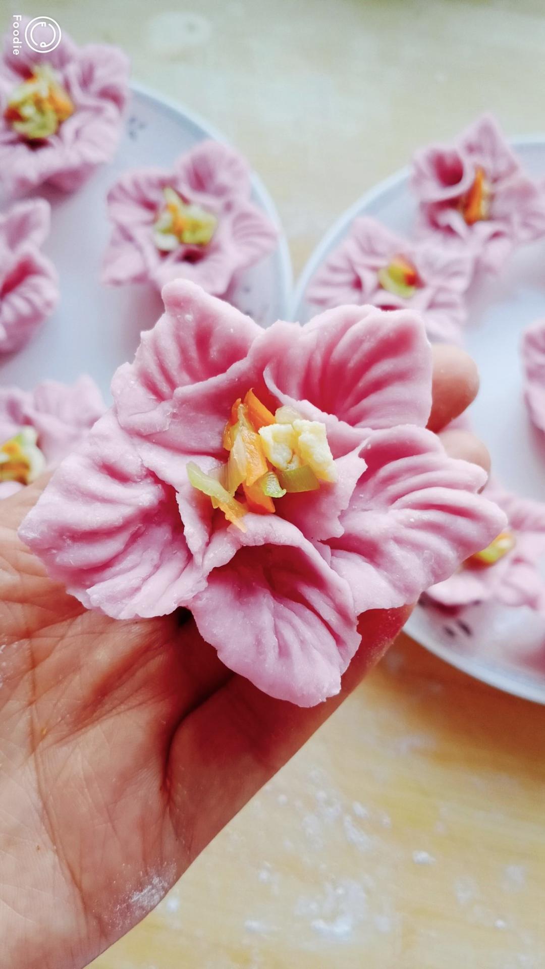 紫甘兰水晶蒸饺