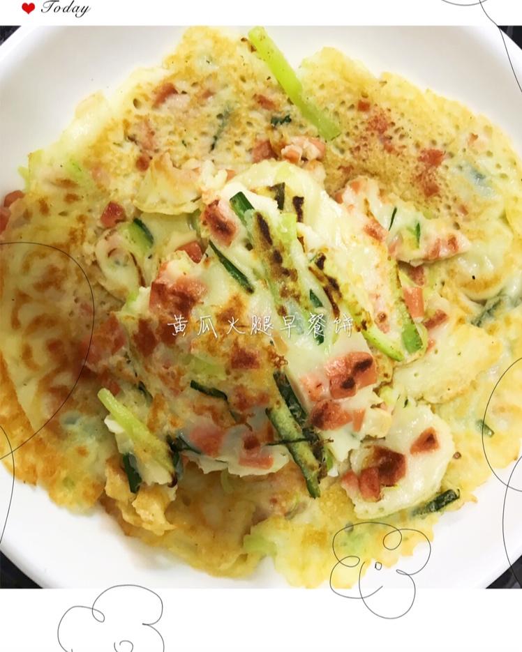 鸡蛋黄瓜火腿饼(适合早餐的快手饼)