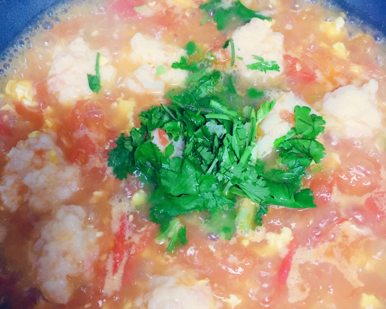 番茄鸡蛋虾滑汤的做法