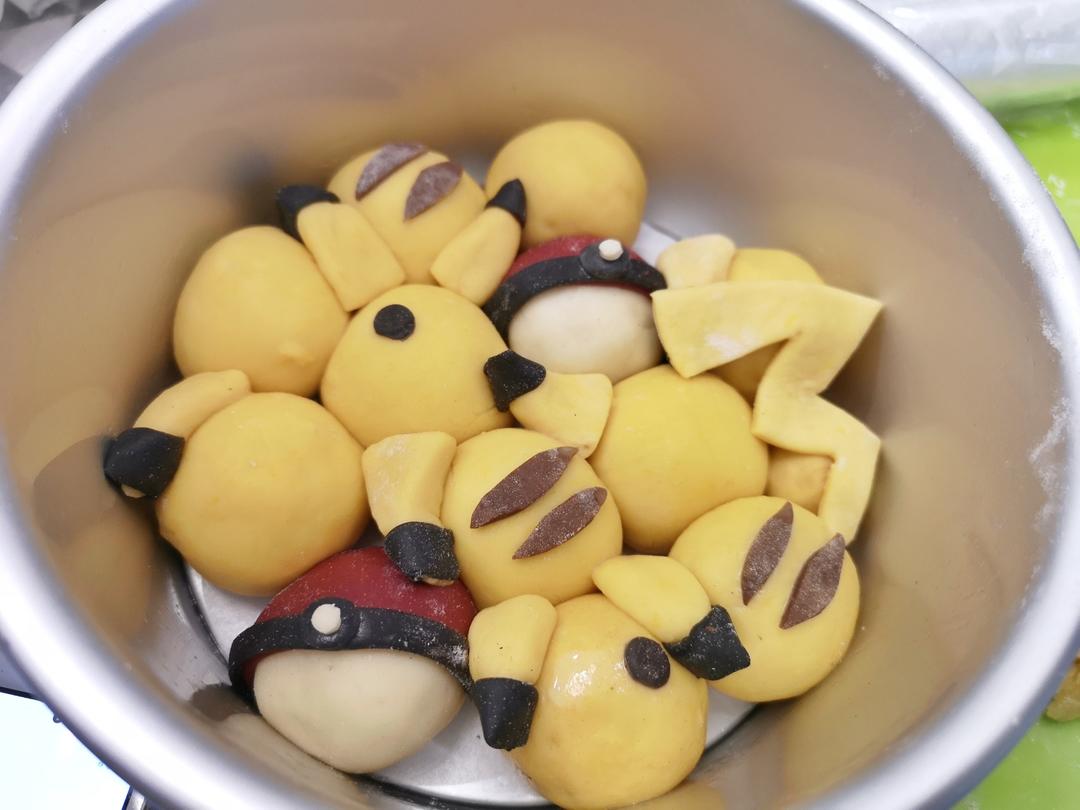 南瓜卡通挤挤馒头(皮卡丘)⚡️⚡️⚡️的做法 步骤12