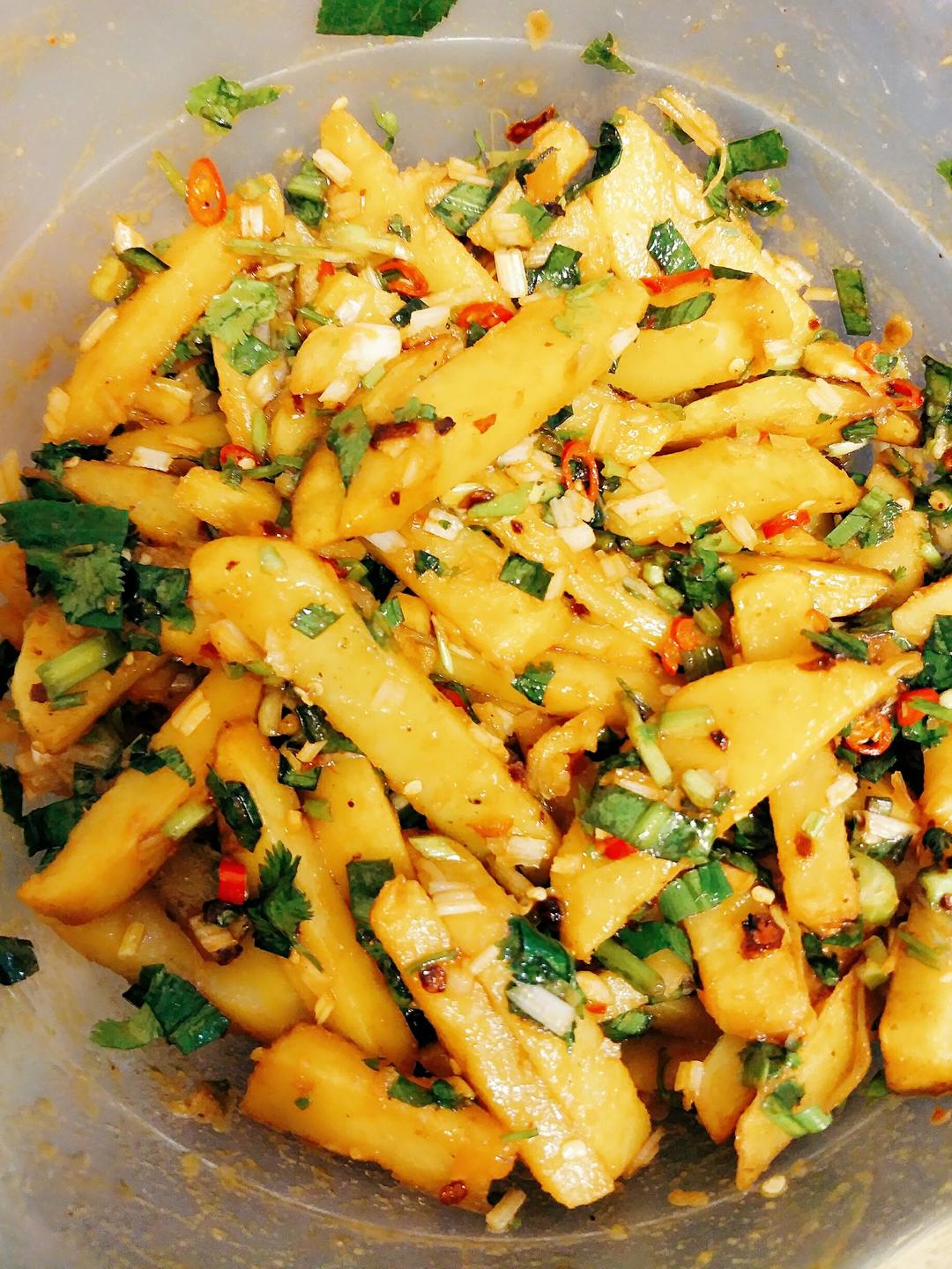 77然后呢做的凉拌傣味洋芋丝