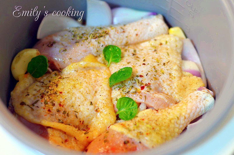 香蒜蕃茄烤鸡腿