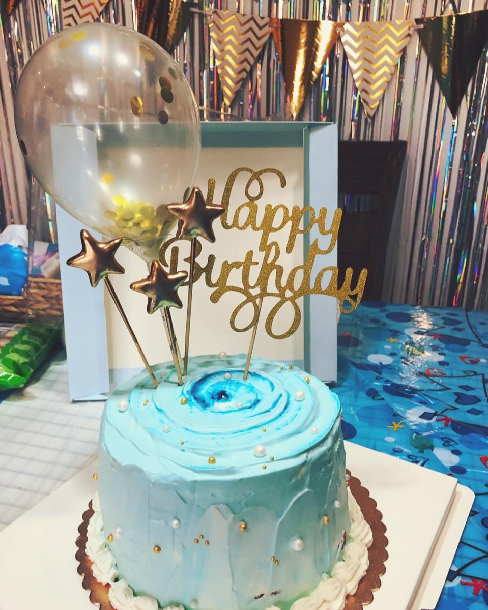 星空奶油蛋糕生日蛋糕