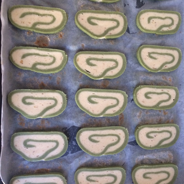 抹茶香蕉双拼饼干