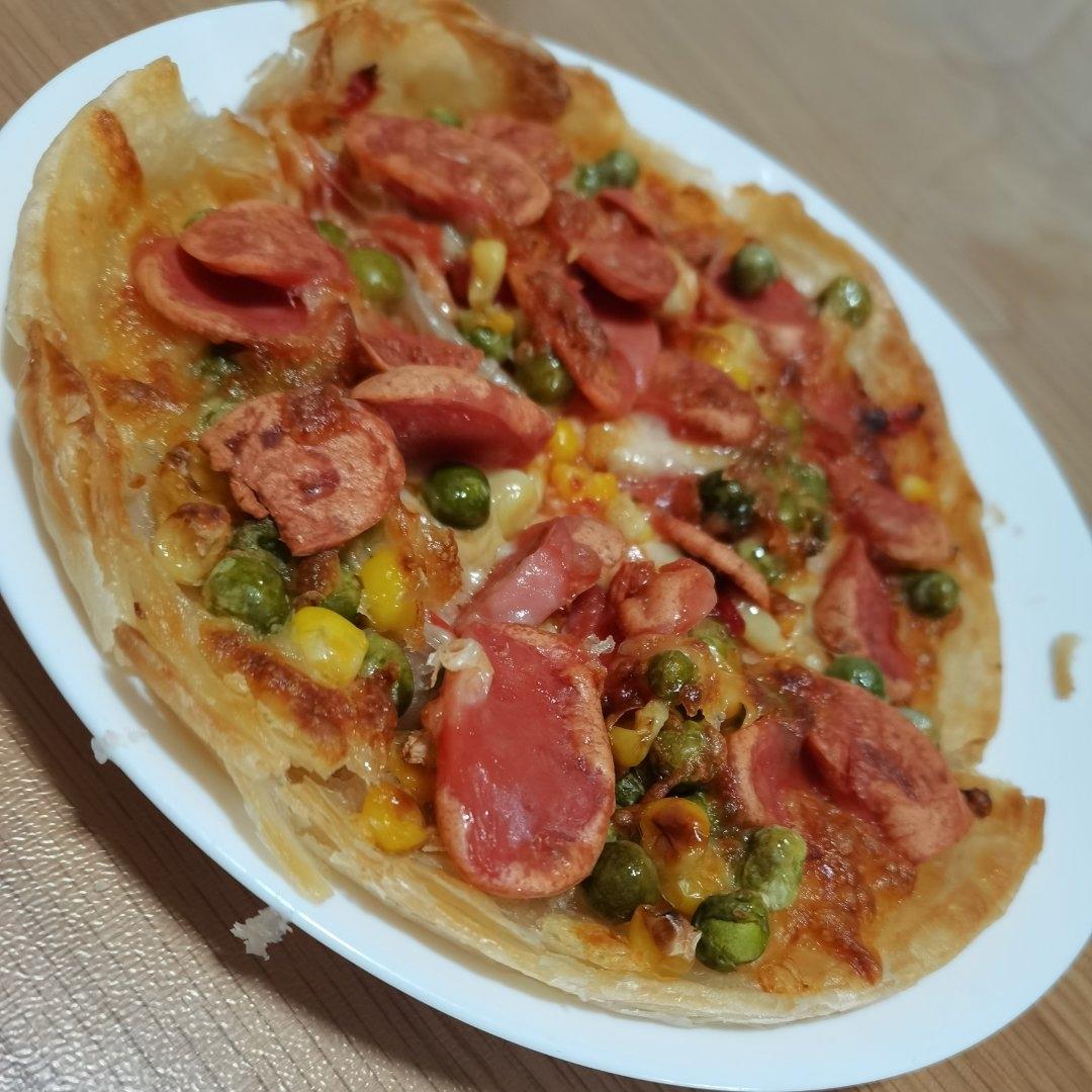 空气炸锅手抓饼披萨