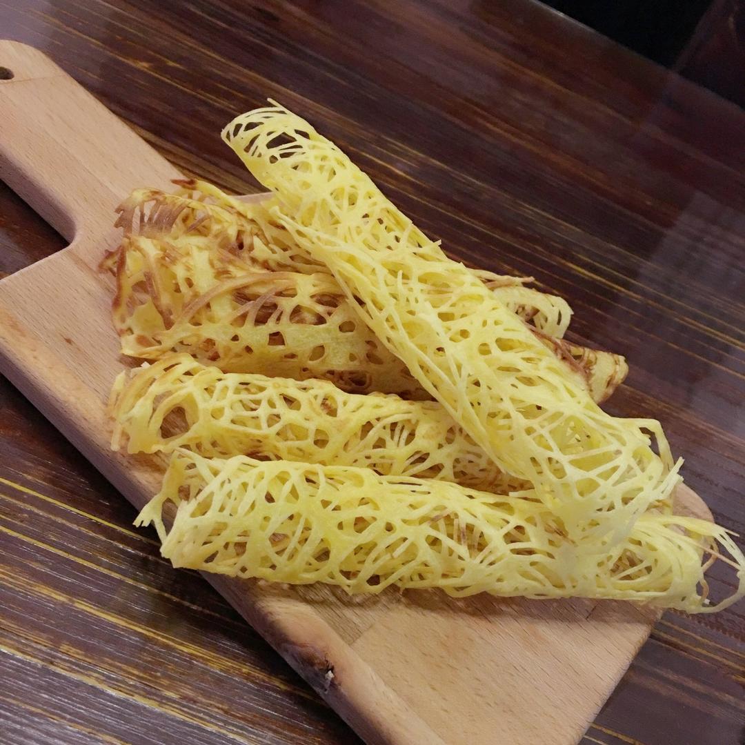 平底锅脆皮蛋卷