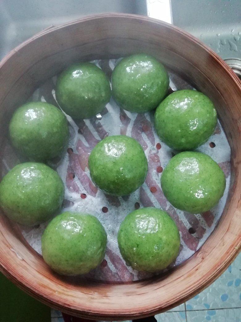 咸蛋黄肉松青团（艾糍）