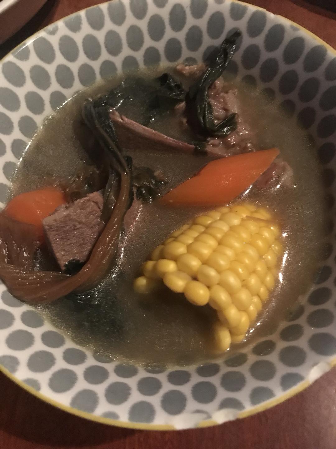 玉米菜干猪骨汤#广东好汤