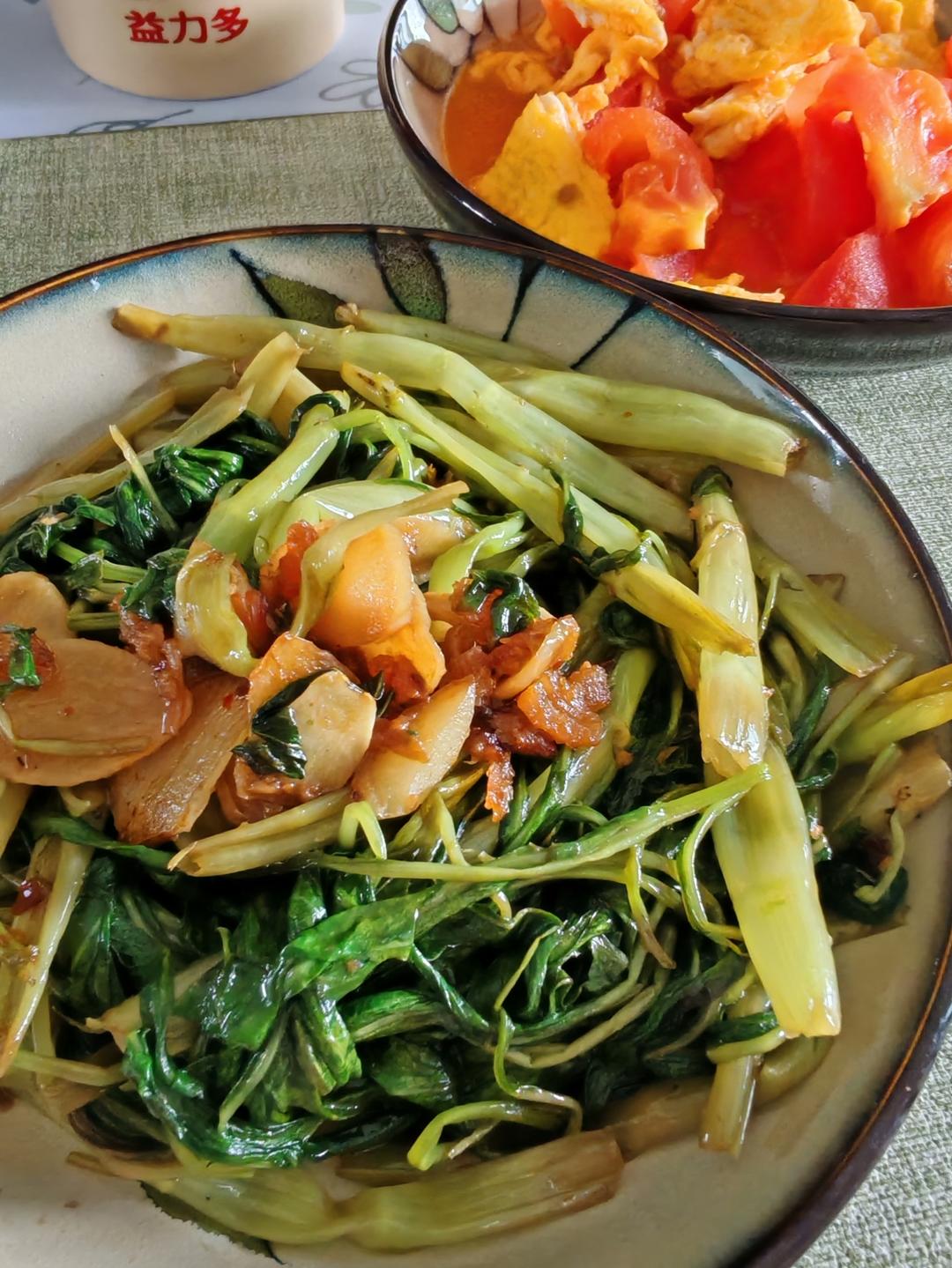 马拉盏炒空心菜（通菜）