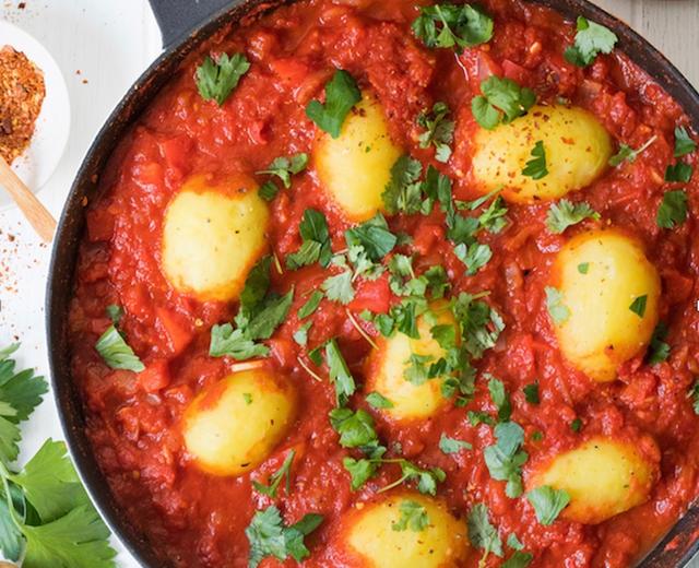 中东风味洋葱番茄炖土豆锅的做法