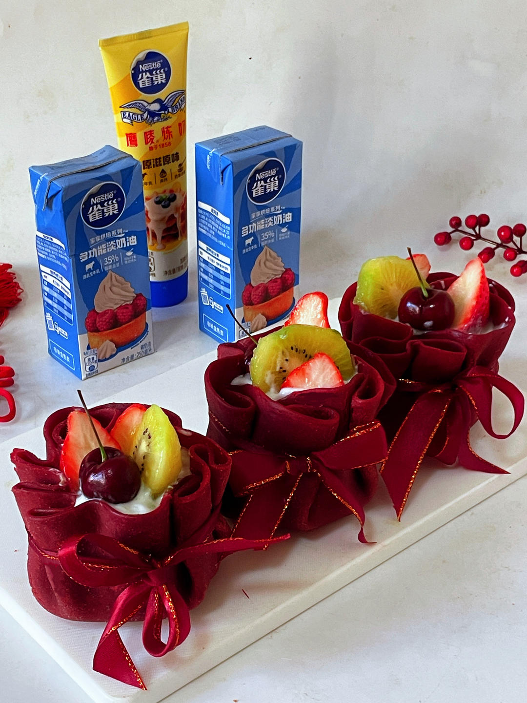 零失败 | 新年甜品草莓福袋蛋糕🧧氛围感拉满❗