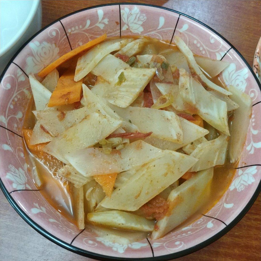 清炒菱形莴苣片