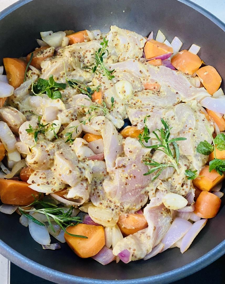 【健康三餐】蜂蜜芥末土豆烤鸡胸